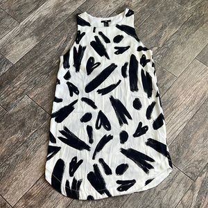 H&M black and white tank dress